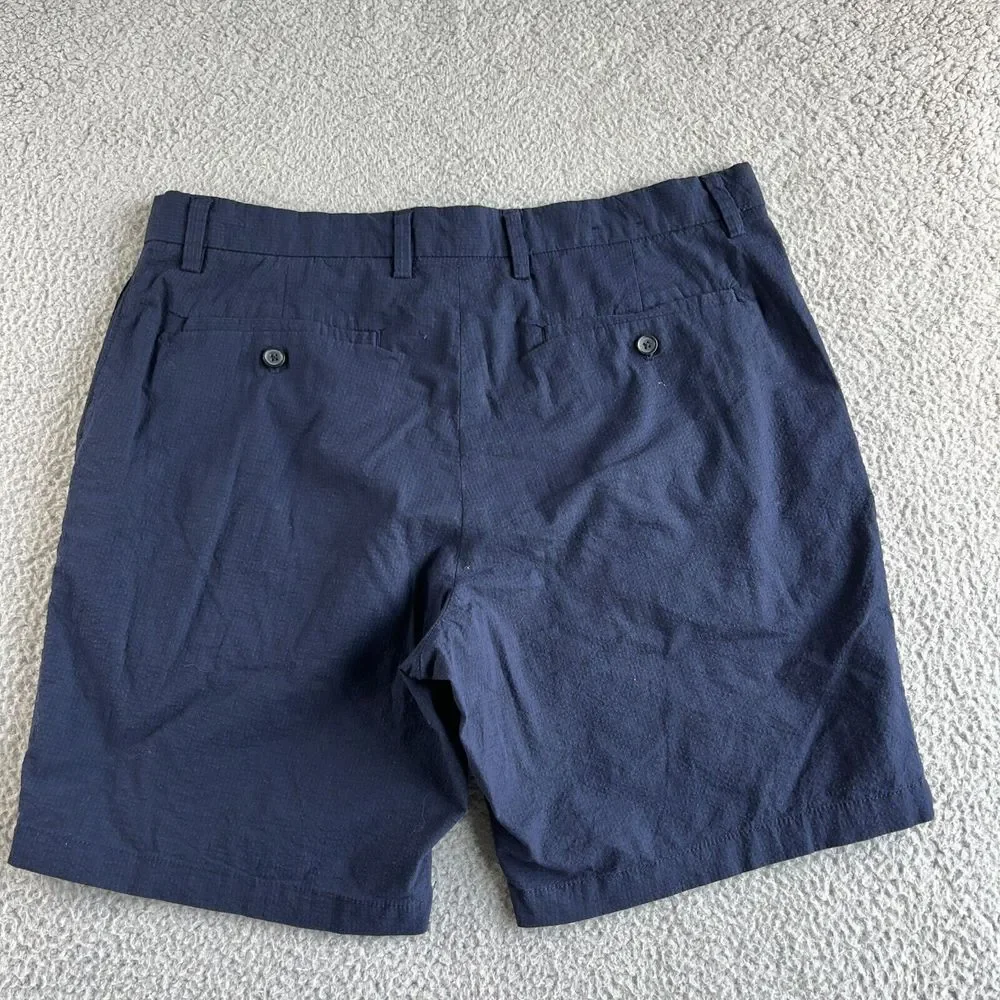 NEW Banana‎ Republic Shorts Mens 36 (37) Blue Chino Seersucker Aiden Club Short